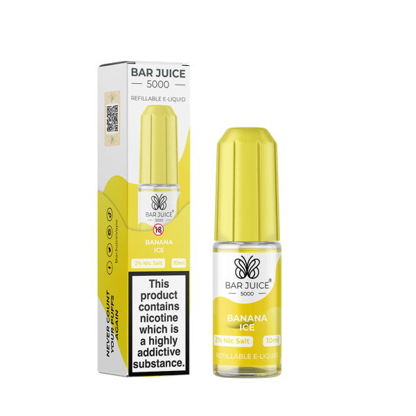 Nic Salt E-Liquid by Bar Juice 5000 10ml - 10mg - Banana Ice