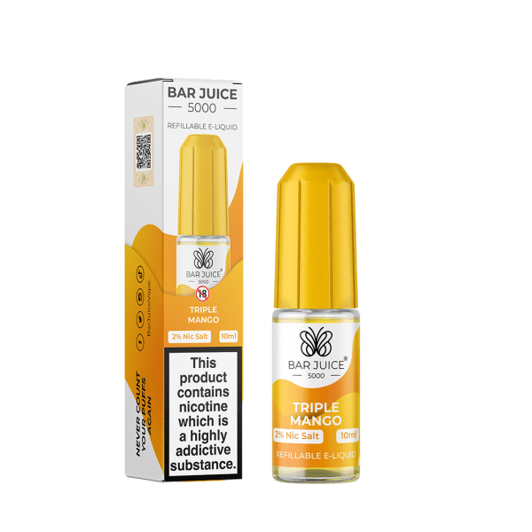 Nic Salt E-Liquid by Bar Juice 5000 10ml - 10mg - Triple Mango