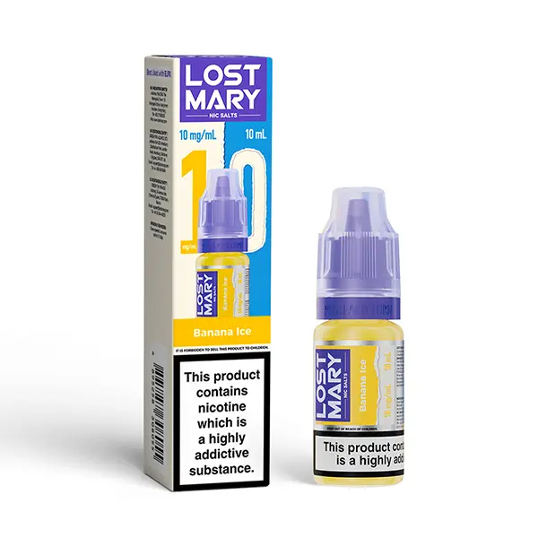 Banana Ice Nic Salt E-Liquid by Lost Mary 10ml - 5mg