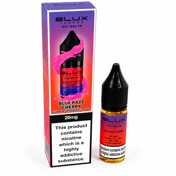 Nic Salt E-Liquid by Elux Legend 10ml - 10mg - Blue Razz Cherry