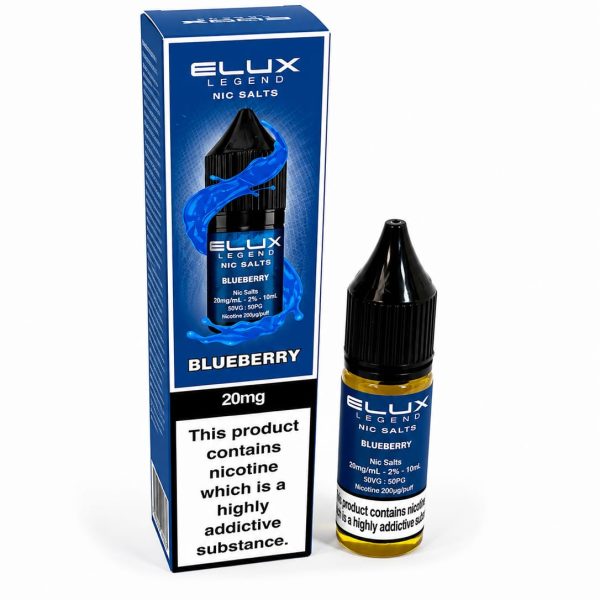 Nic Salt E-Liquid by Elux Legend 10ml - 10mg - Blueberry