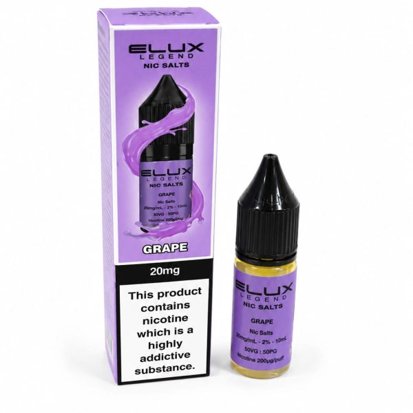 Nic Salt E-Liquid by Elux Legend 10ml - 10mg - Grape