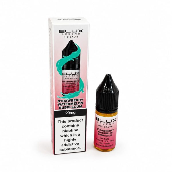 Nic Salt E-Liquid by Elux Legend 10ml - 10mg - Strawberry Watermelon Bubblegum
