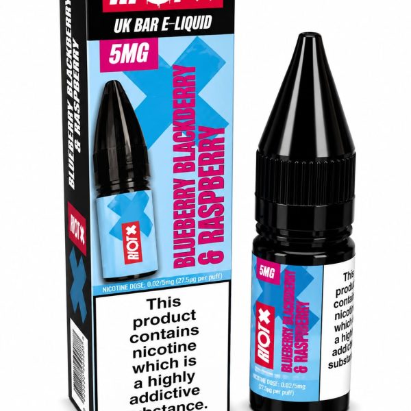 Nic Salt E-Liquid by Riot 10ml - 5mg - Blueberry Blackberry and Raspberry