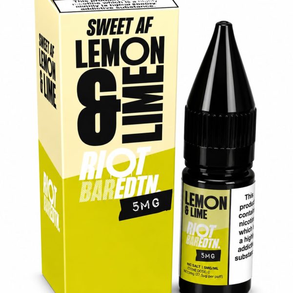 Nic Salt E-Liquid by Riot Bar Edition 10ml - 5mg Sweet AF Lemon and Lime